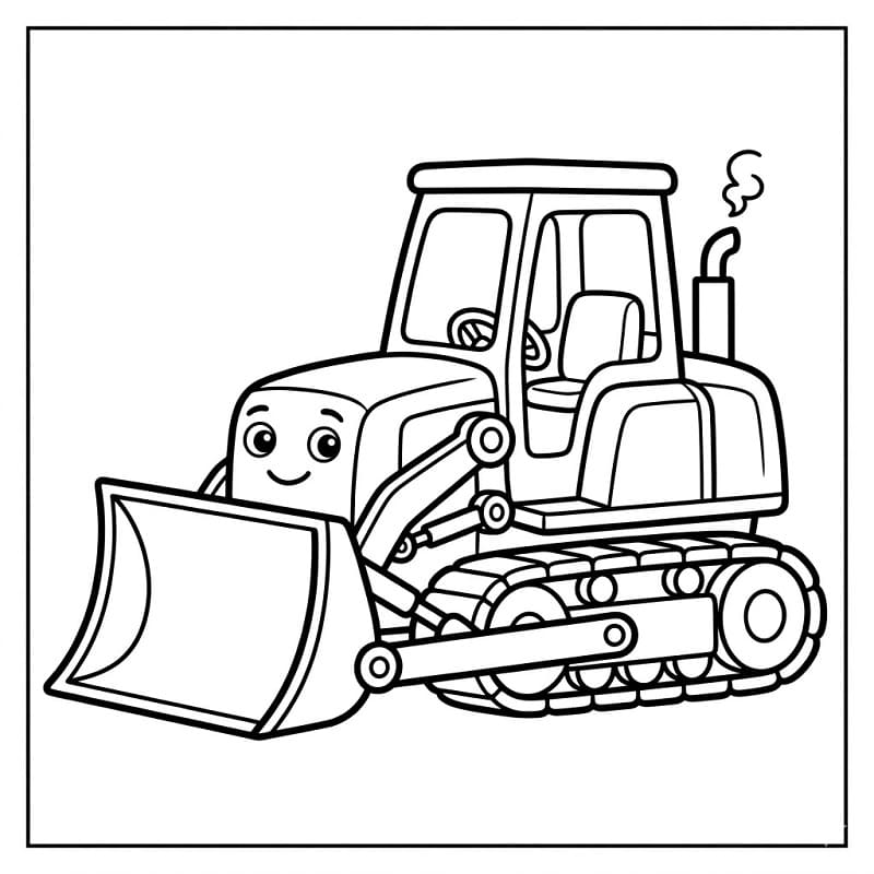 Bulldozer da colorare