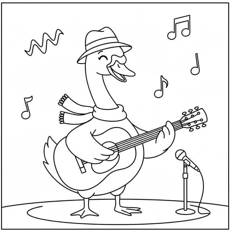 Cigno Gratis per Bambini da colorare