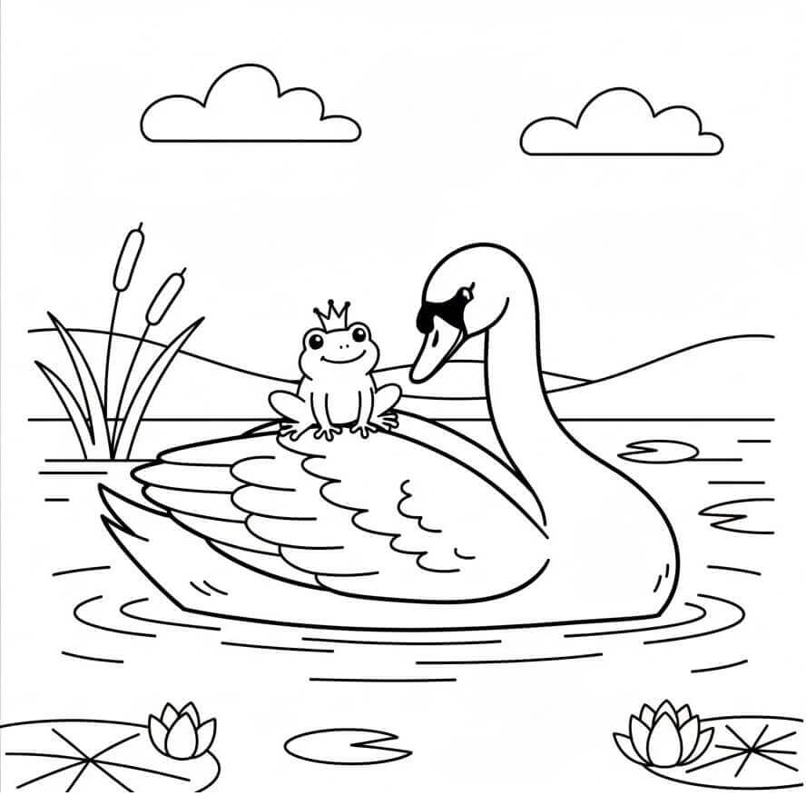 Cigno da Stampare da colorare