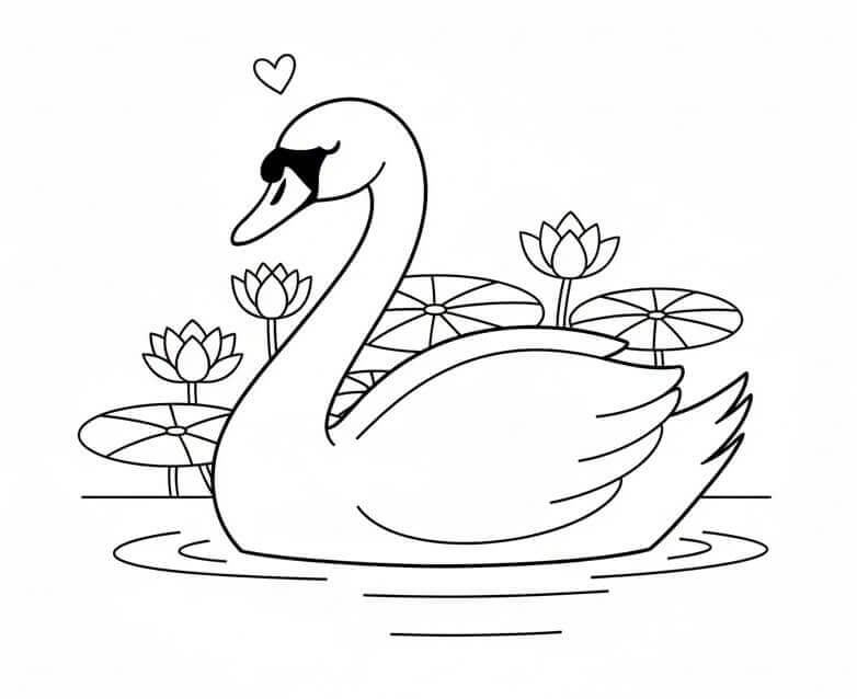 Cigni da colorare