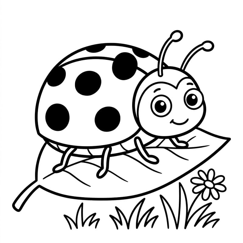 Coccinella Adorabile da colorare
