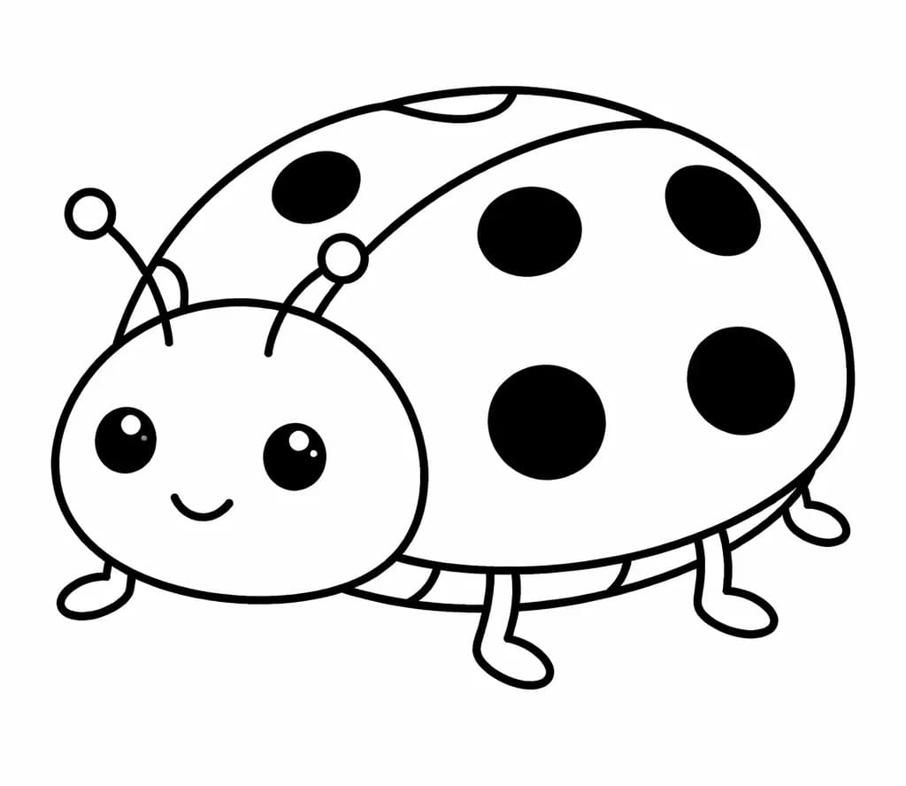 Coccinella Gratuita da colorare