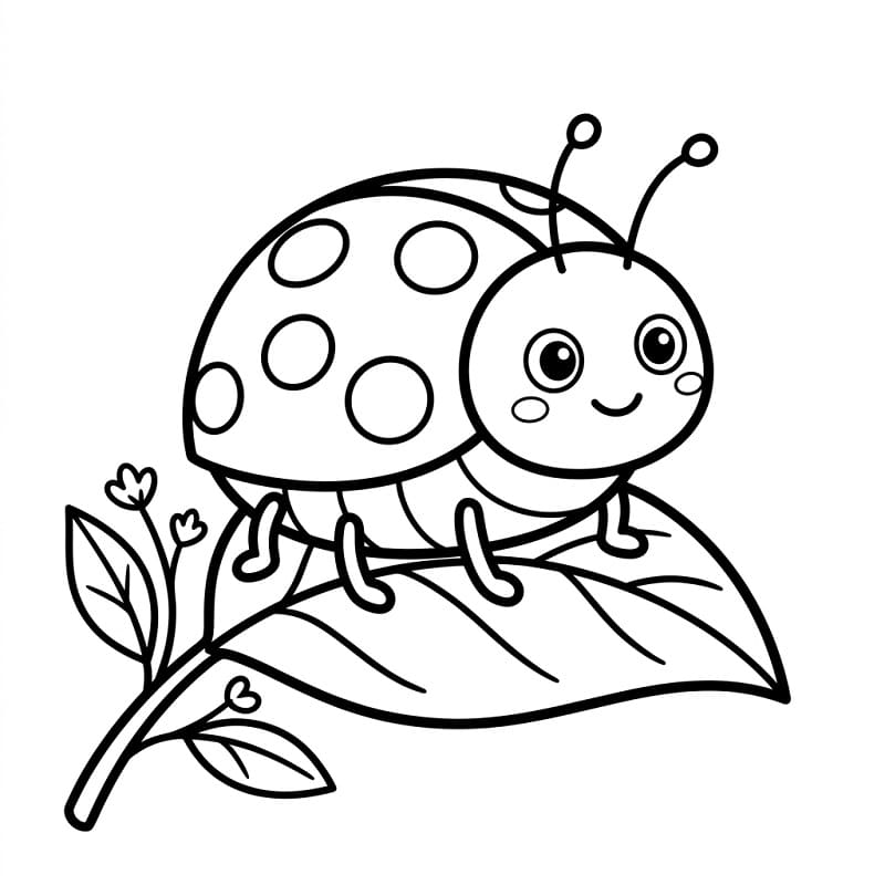 Coccinella Incantevole da colorare