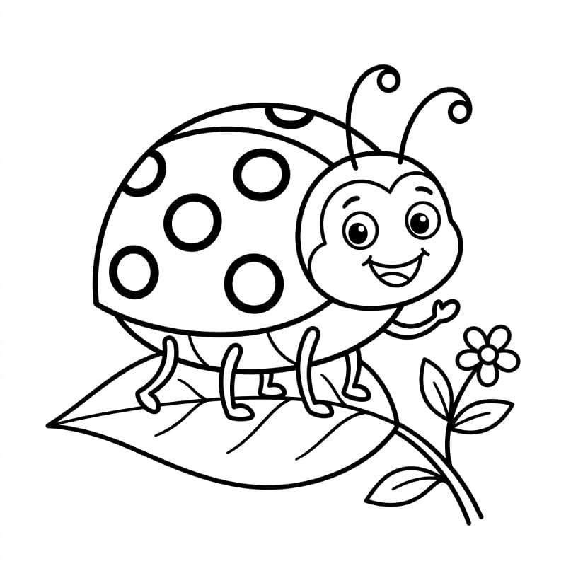 Coccinella Insetto da colorare