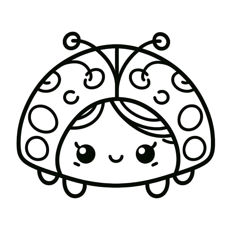 Coccinella Omaggio da colorare
