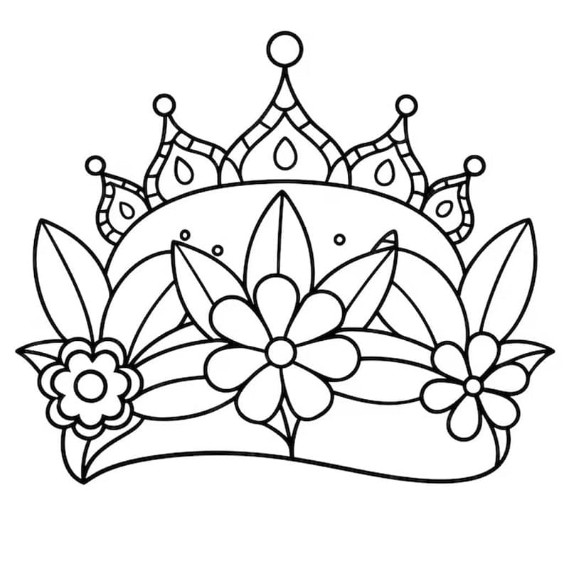 Corona Cartone da colorare