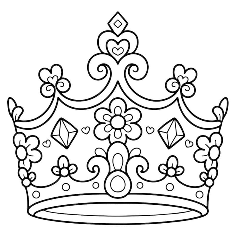 Corona Elegante da colorare
