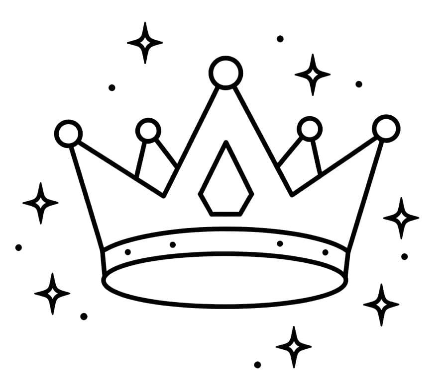 Corona Gratis Stampabile da colorare