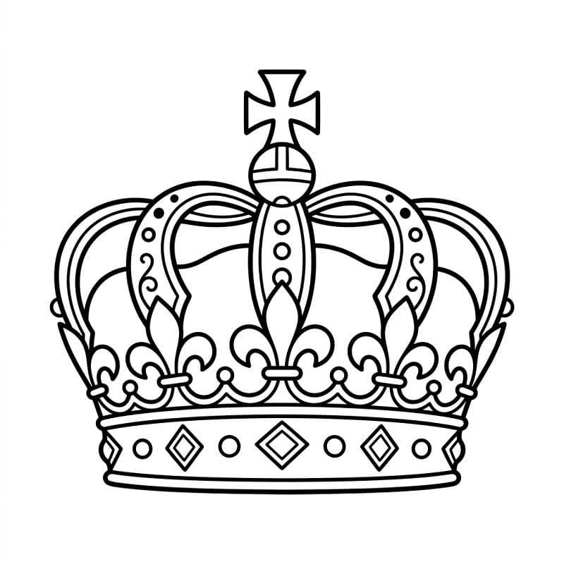 Corona Perfetta da colorare