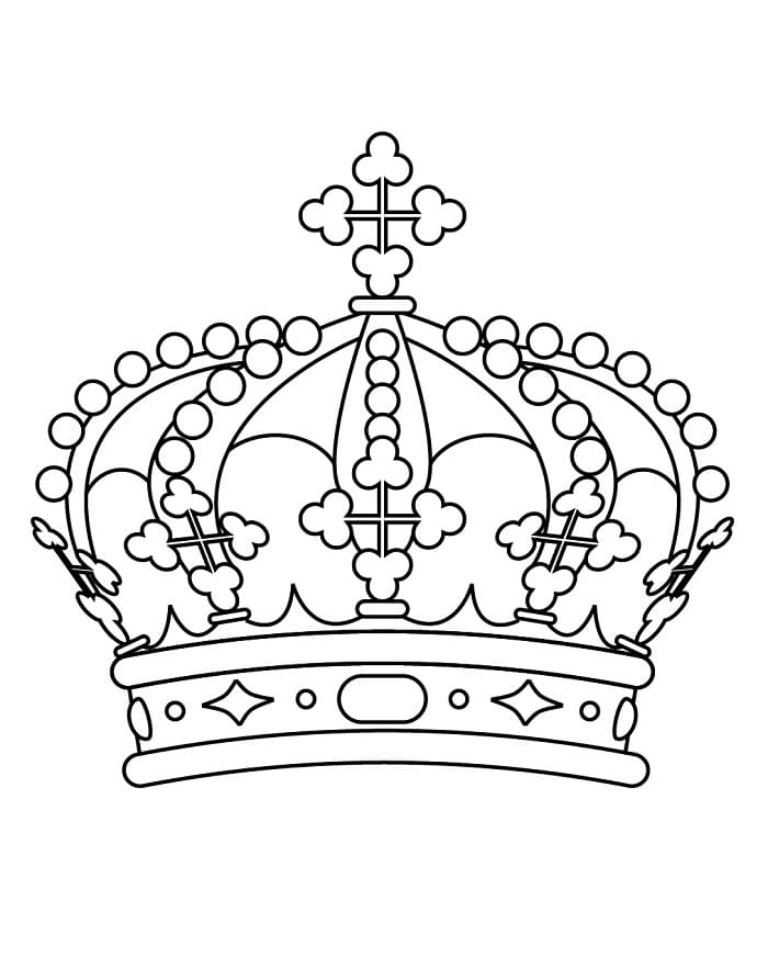 Corona Stampabile Gratis da colorare