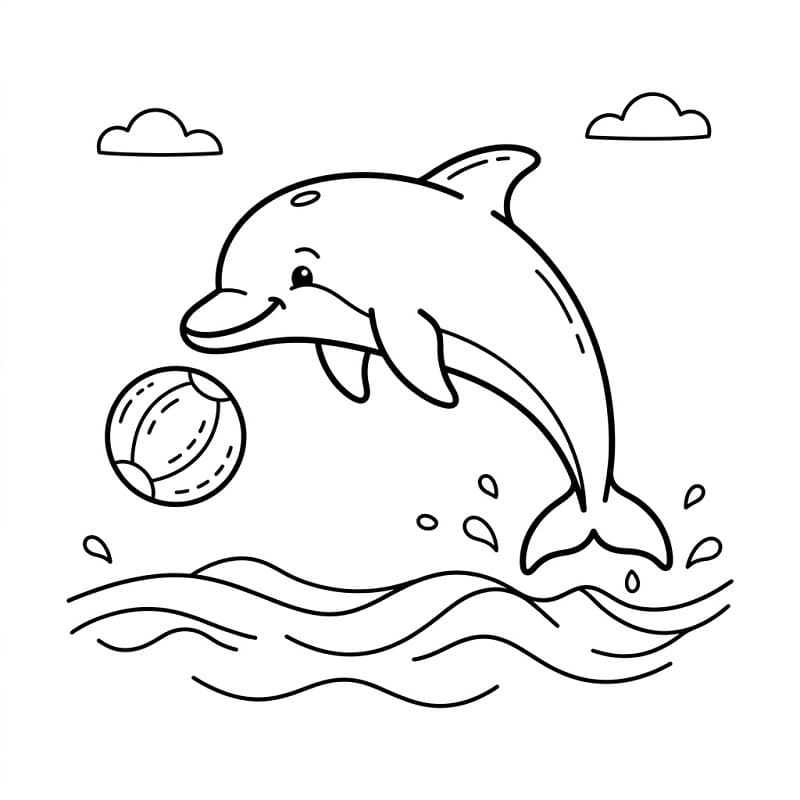 Delfino Figo da colorare