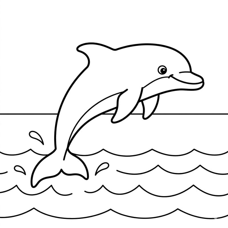 Delfino Oceanico da colorare
