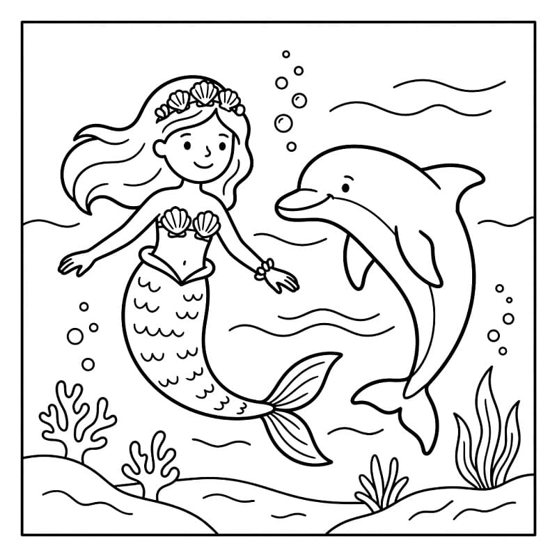 Delfino Tenerissimo da colorare