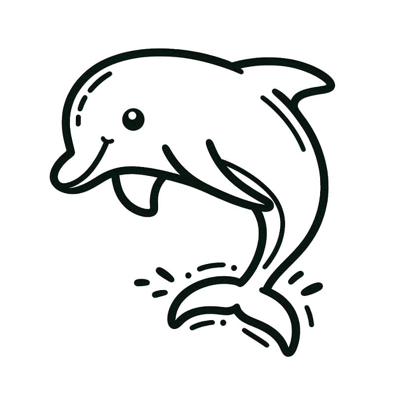 Delfino per Bimbi di 4 Anni da colorare
