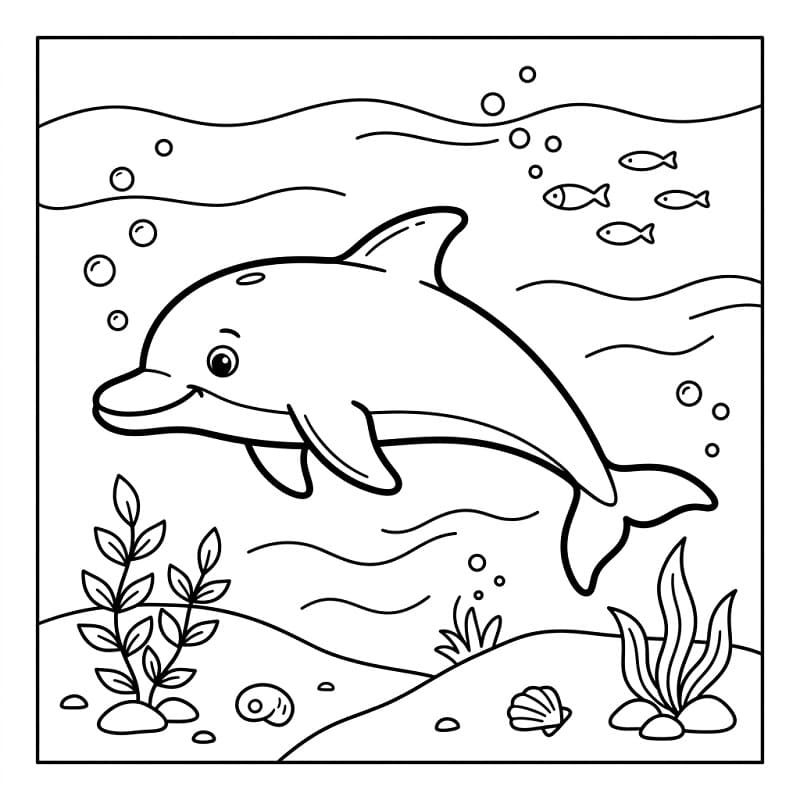 Delfini da colorare