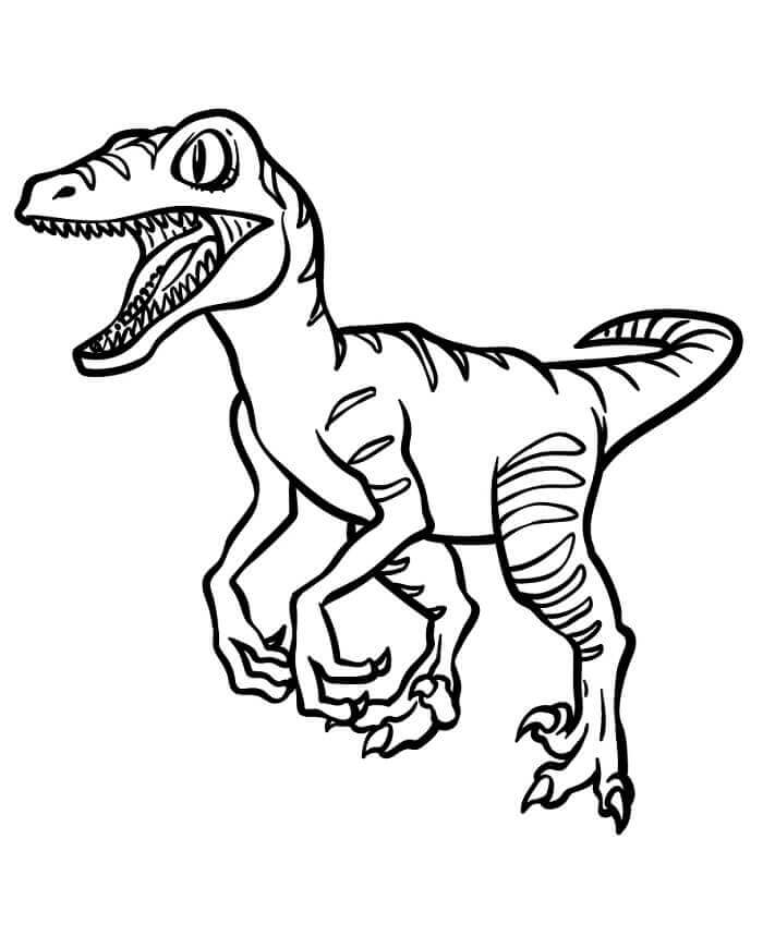 Dinosauro Velociraptor da colorare