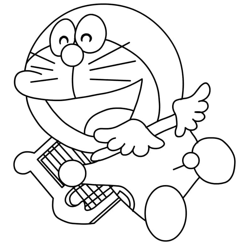 Doraemon Cupido da colorare