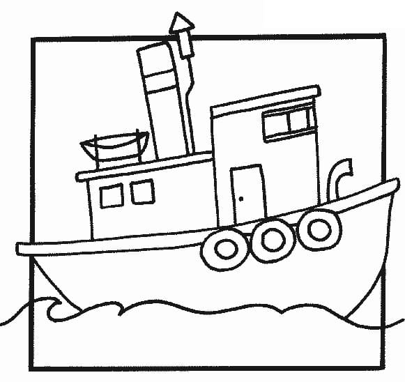Grande barca da colorare