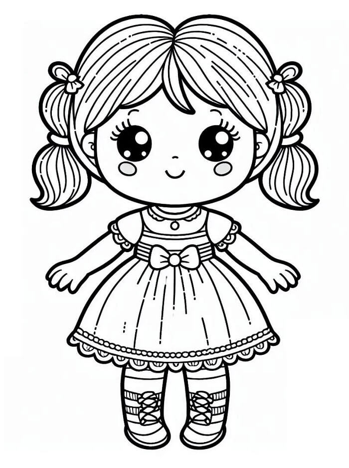 Gratis Bambola Stampabile da colorare