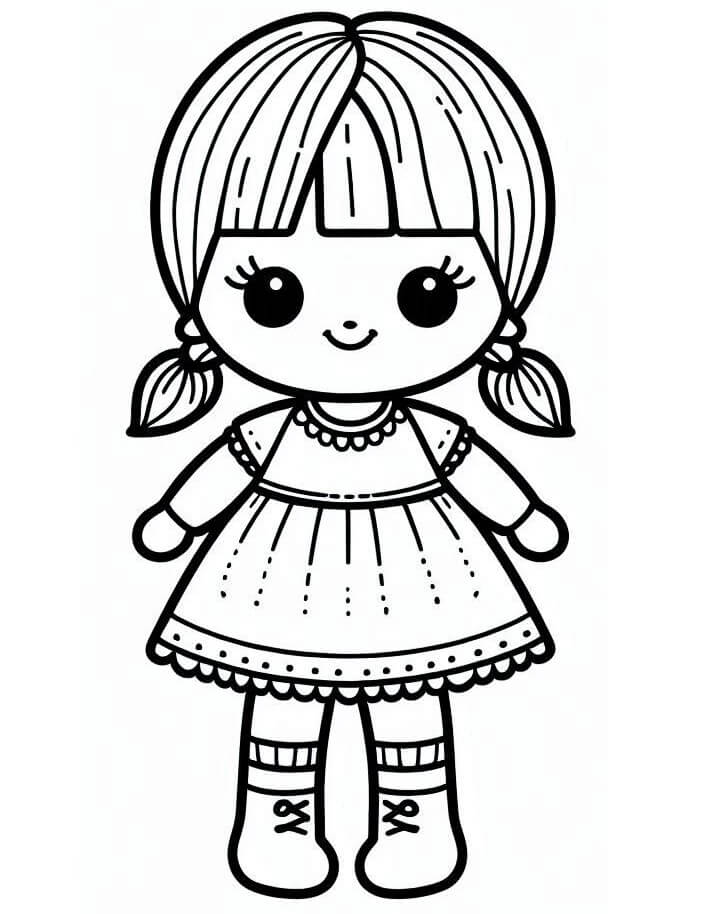 Gratis Bambola per Bimbi da colorare