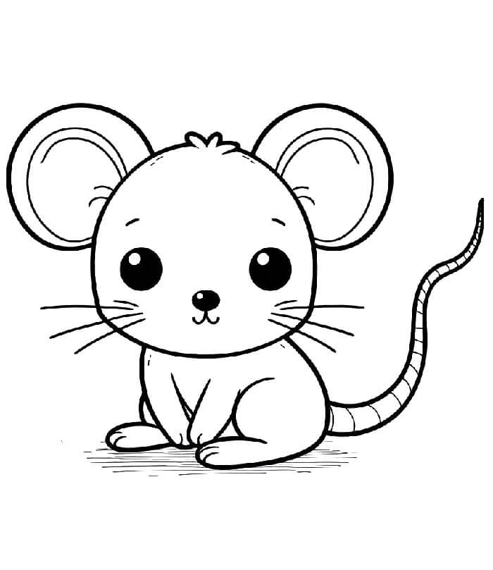 Gratis Immagine Topo da colorare