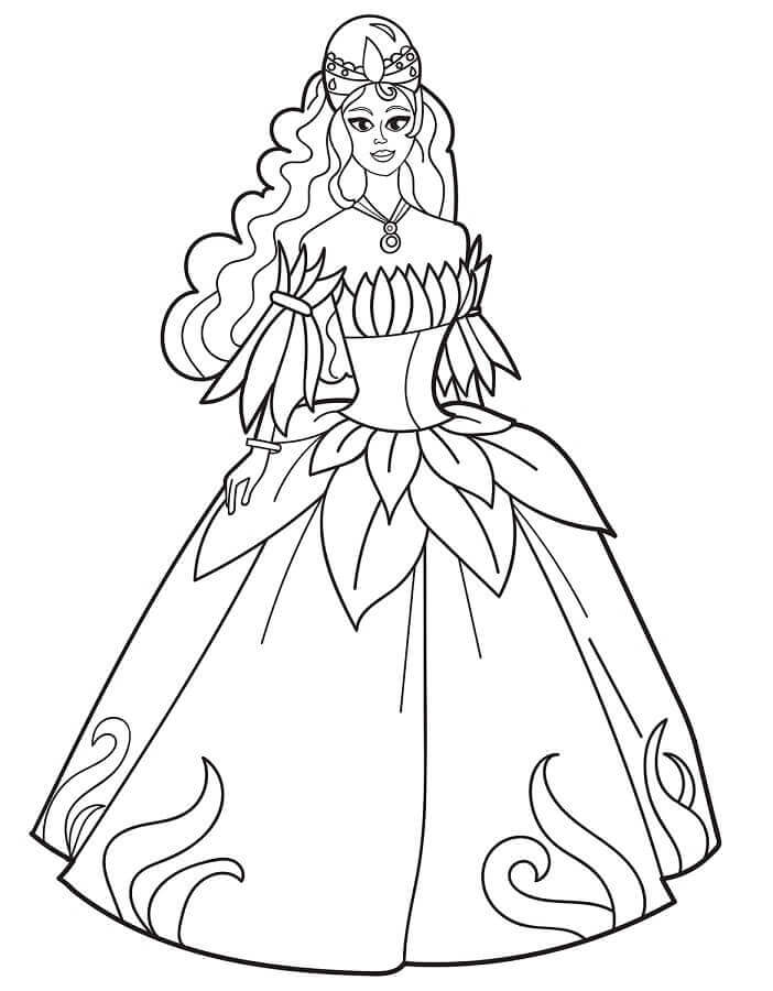 Gratis Principessa Stampabile da colorare