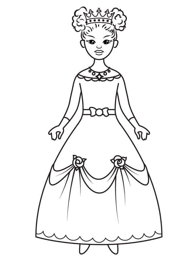 Gratis Principessa per Bimbi da colorare