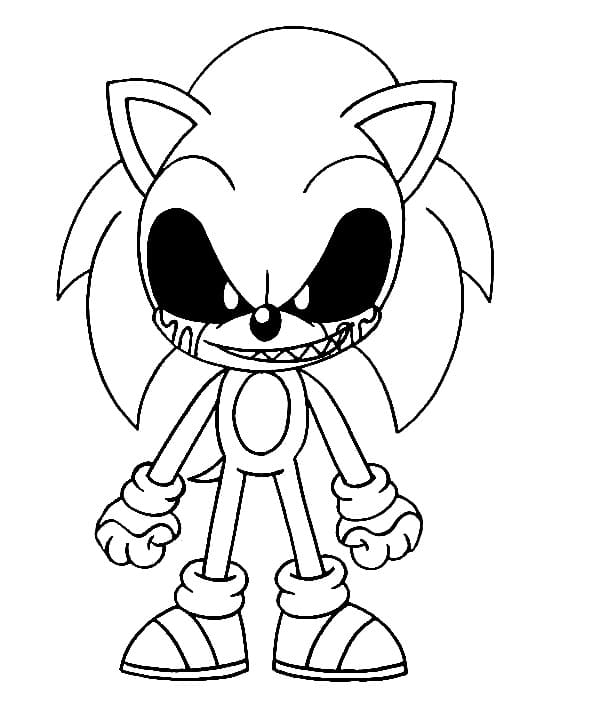 Gratis Sonic Exe per Bimbi da colorare