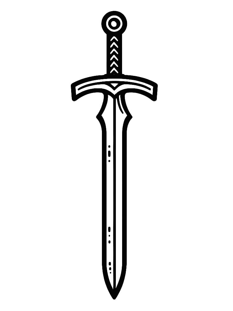 Gratis Spada da Stampare da colorare