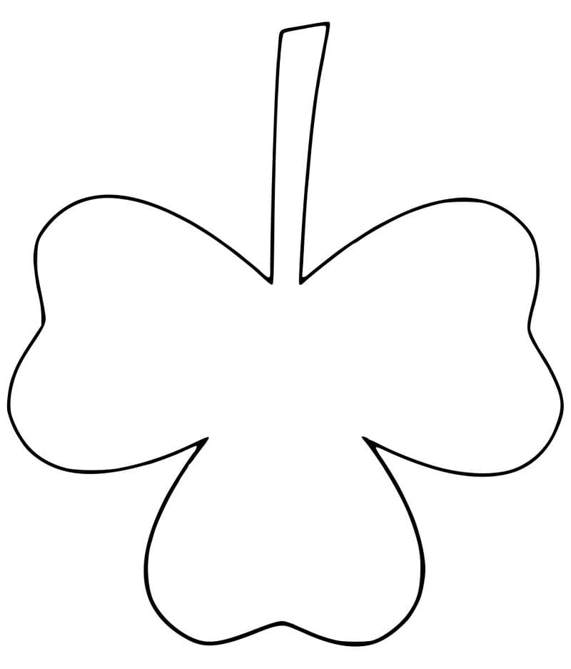 Gratis Trifoglio Stampabile da colorare