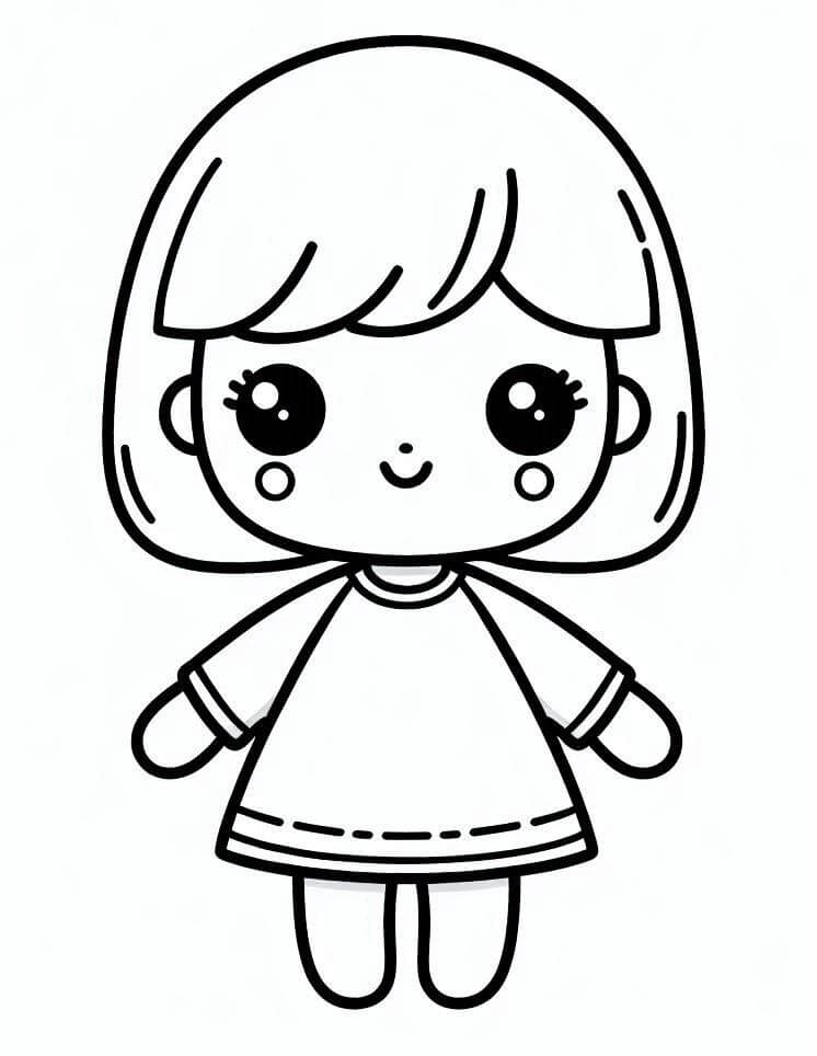 Immagine Bambola da colorare