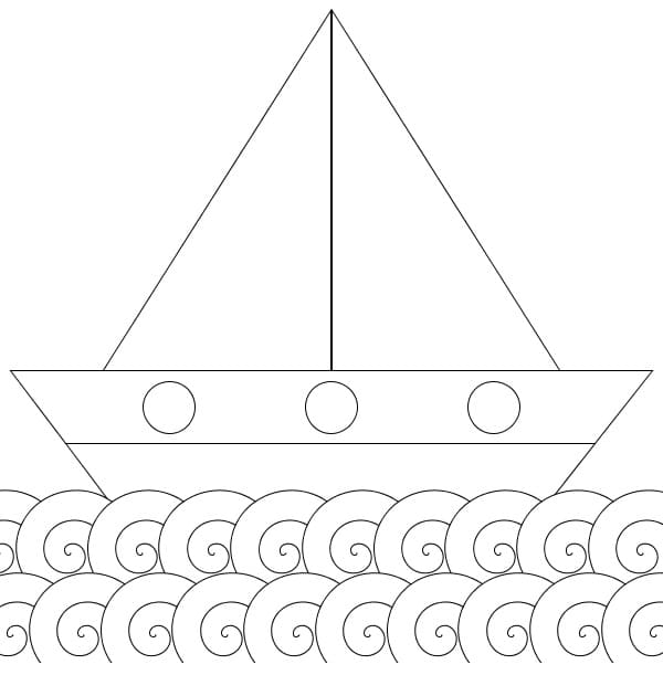 Immagine Barca da colorare