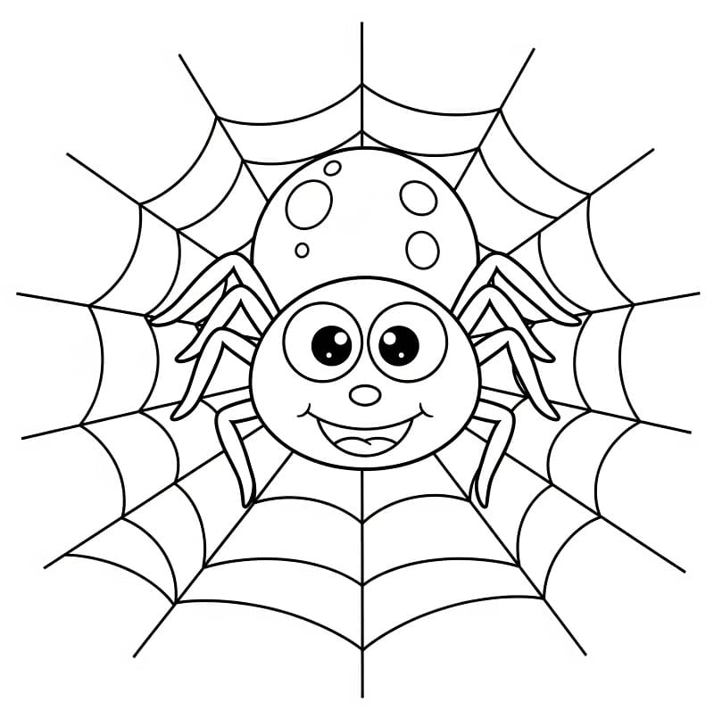 Immagine Ragno da colorare