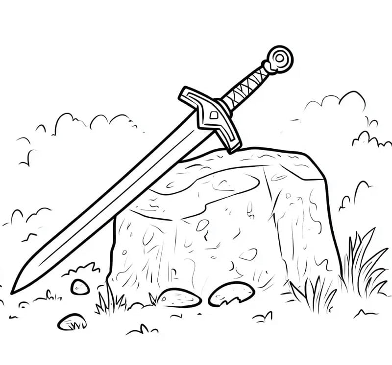 Immagine Spada da colorare
