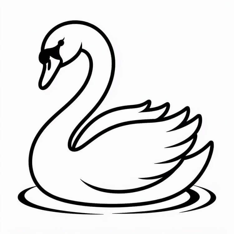 Immagine Stampabile Cigno da colorare