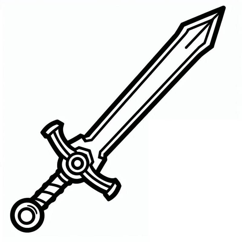 Immagine Stampabile Spada da colorare