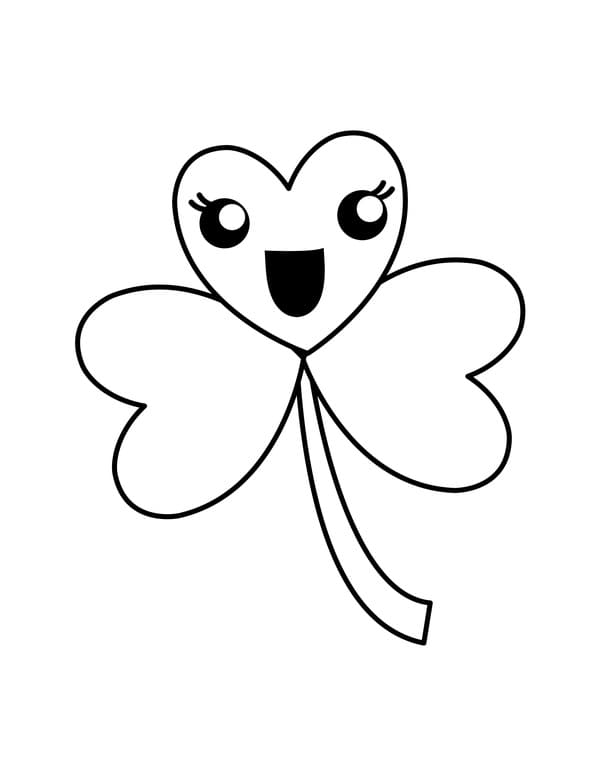 Immagine Stampabile Trifoglio da colorare