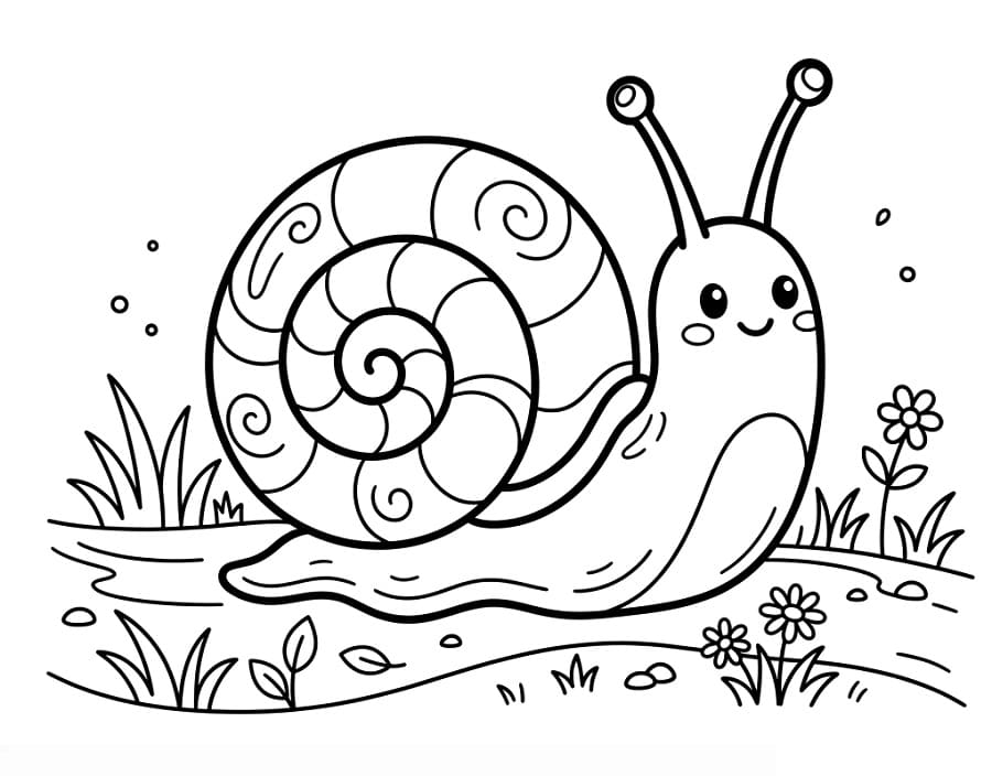 Lumaca Carina da colorare