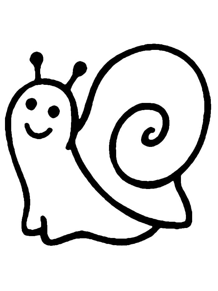 Lumaca Felice da colorare