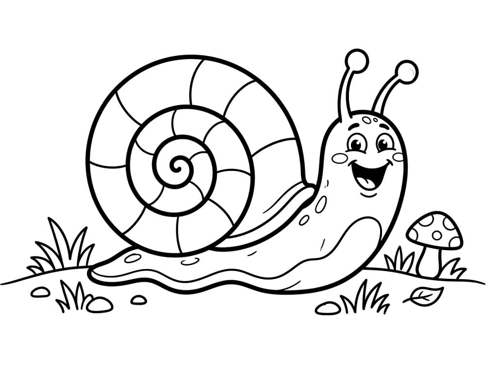 Lumaca Incantevole da colorare