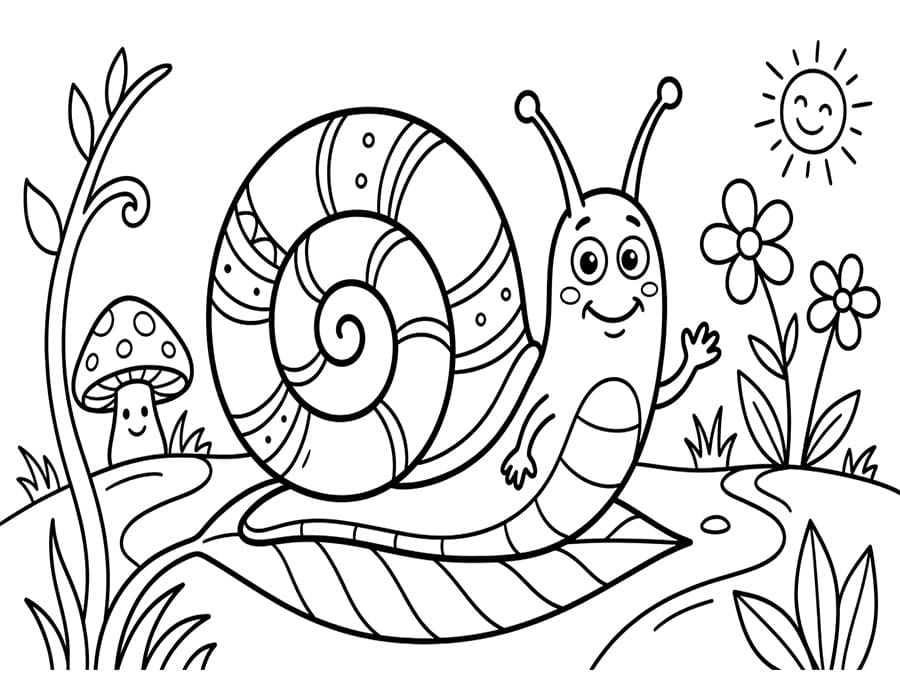 Lumaca Leggera da colorare