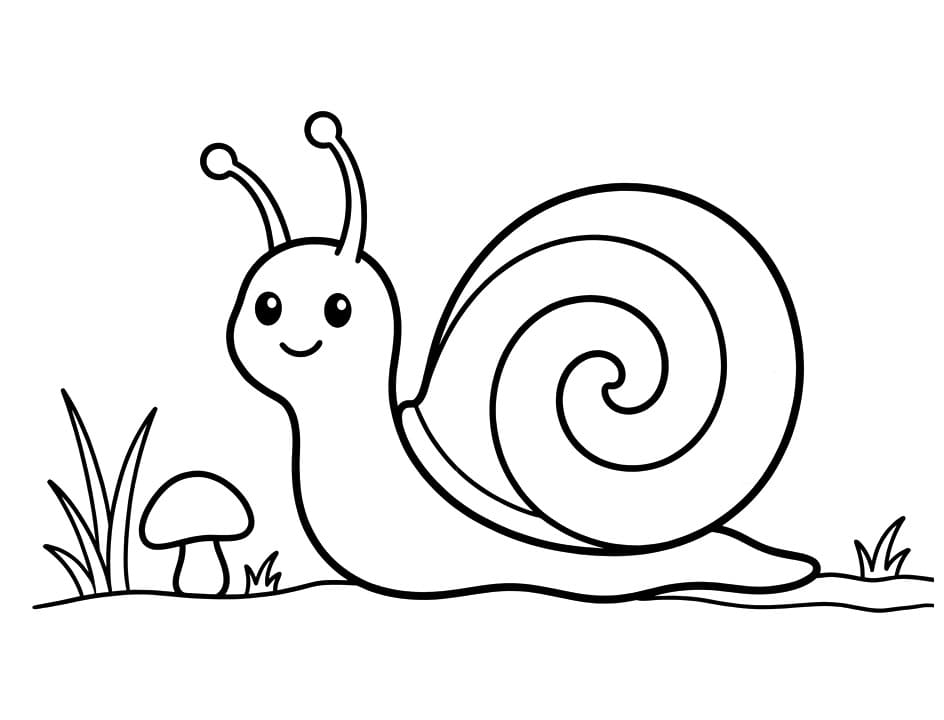 Lumaca Semplice da colorare