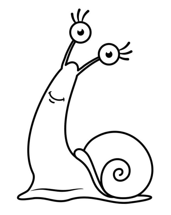 Lumaca Stampabile Gratis da colorare