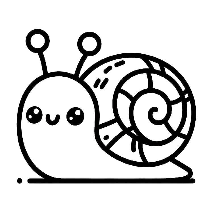 Lumaca per Bimbi di 1 Anno da colorare