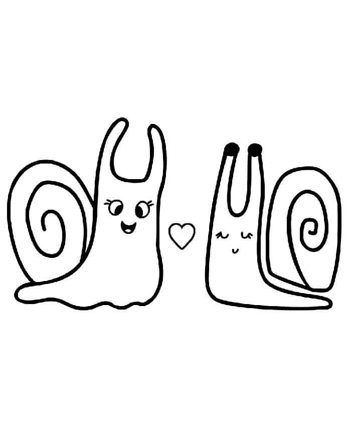 Lumaca per Bimbi di 3 Anni da colorare