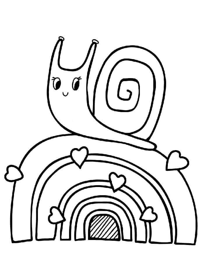 Lumaca per Bimbi di 4 Anni da colorare