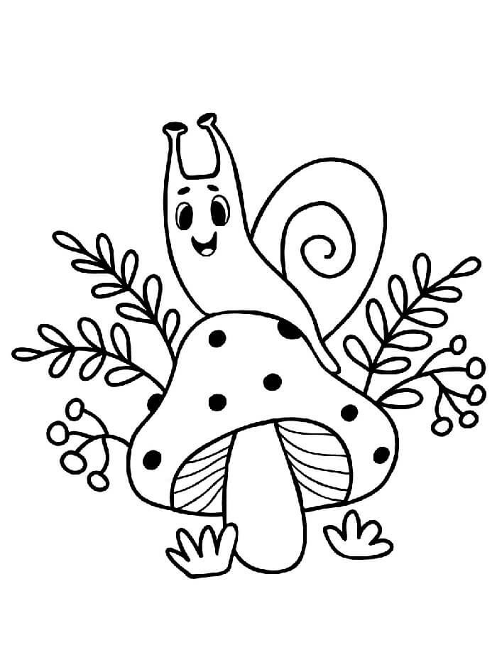 Lumaca per Bimbi di 5 Anni da colorare