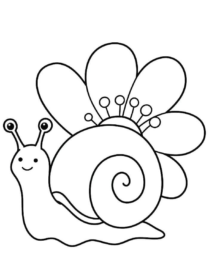 Lumaca per Bimbi di 6 Anni da colorare