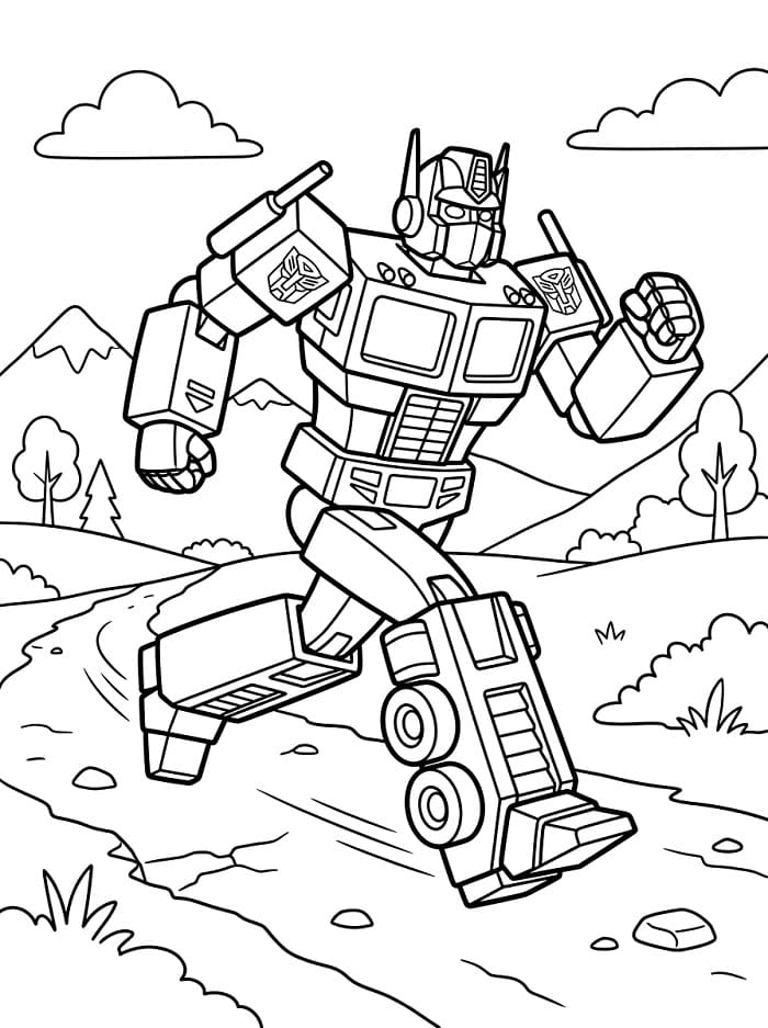 Optimus Prime Cartone da colorare