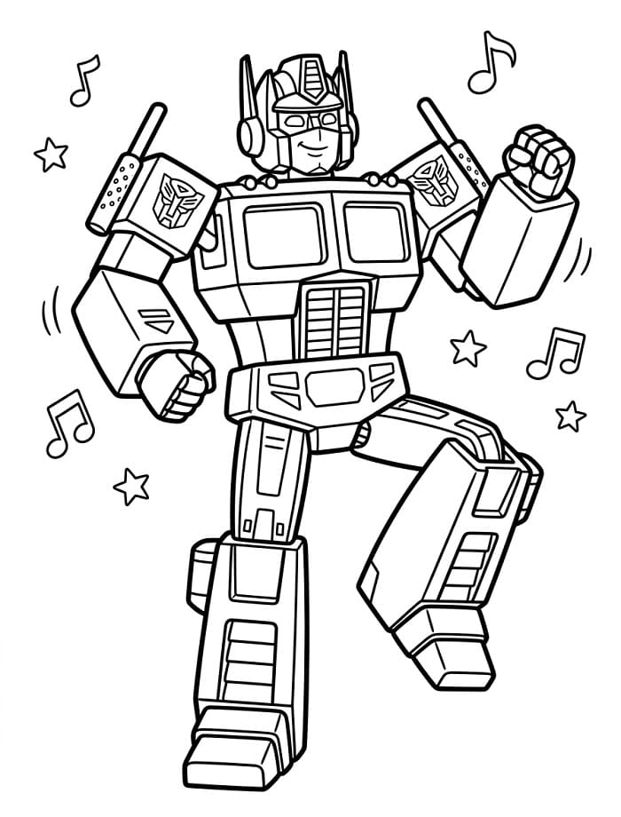 Optimus Prime Facile da colorare